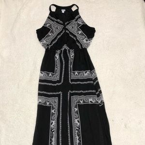 Black and White Haltered Maxi dress